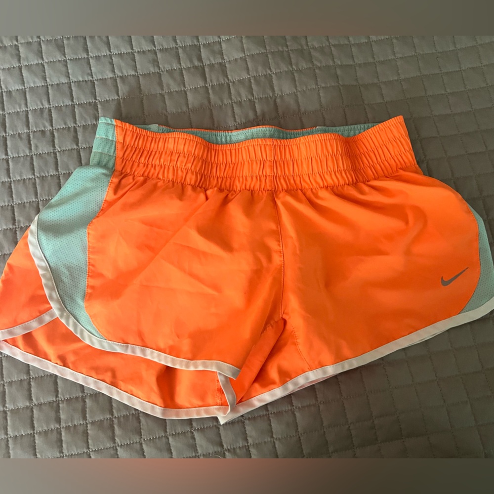Nike Dri-Fit Orange and Light Blue Shorts